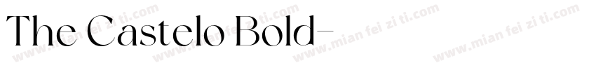 The Castelo Bold字体转换